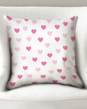 Pink Hearts 20x20  Pillow Case