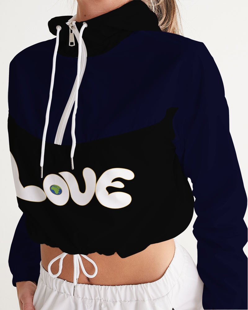 Love Is The Greatest Religion Cropped Ladies Windbreaker