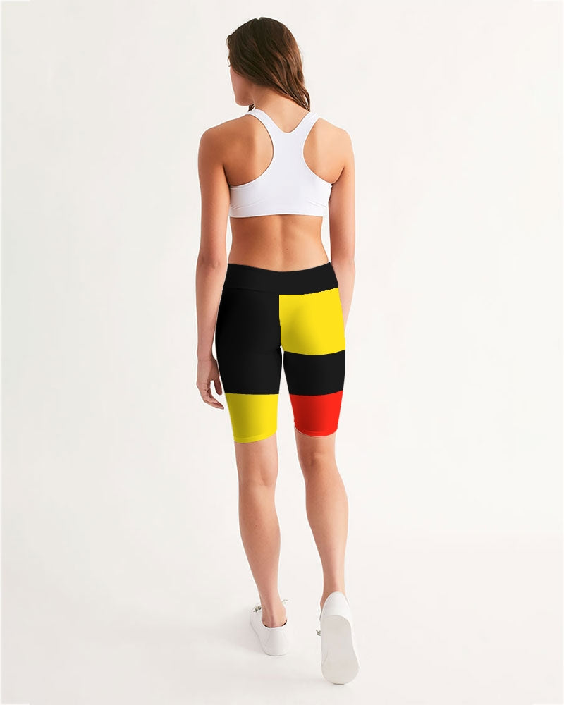 Don't Forget To Stretch Ladies Mid-Rise Bike Shorts