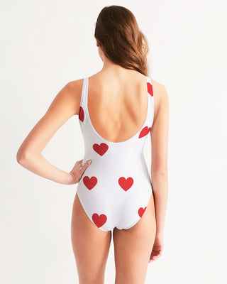 Vegan Heart Ladies One-Piece Swimsuit