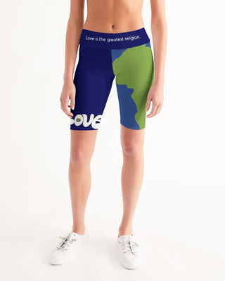 Love Is The Greatest Religion Ladies Mid-Rise Bike Shorts
