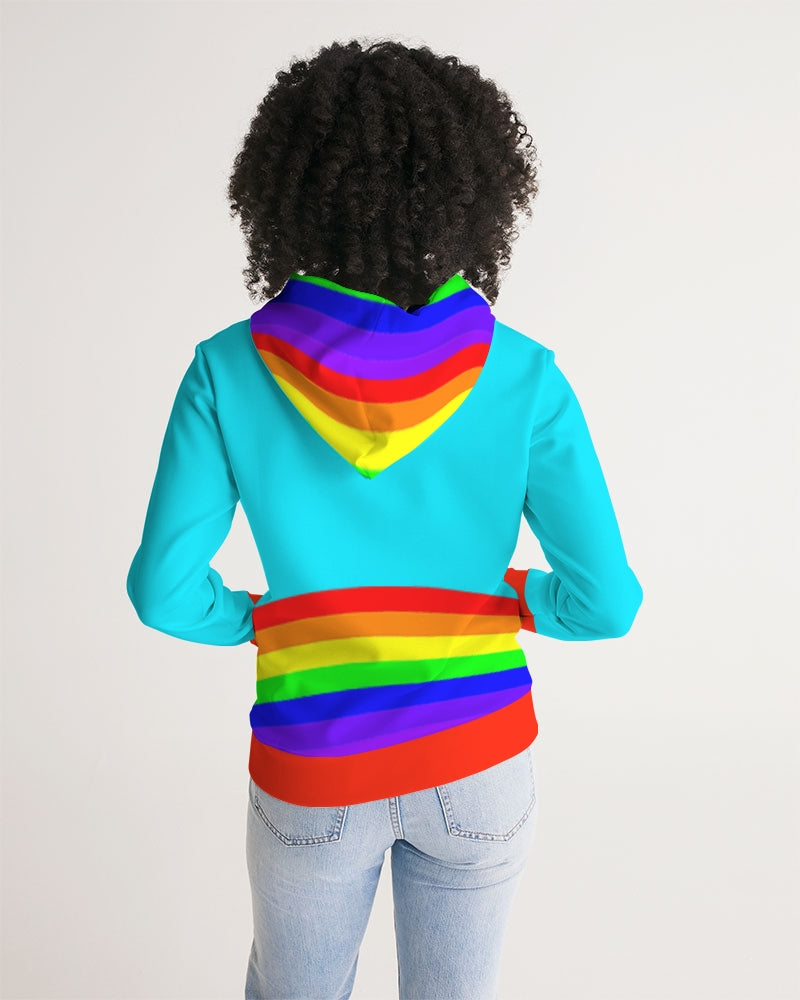 Rainbowbrite Aqua Ladies Hoodie