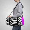 Hot Pink Zebra Print Duffel Bag