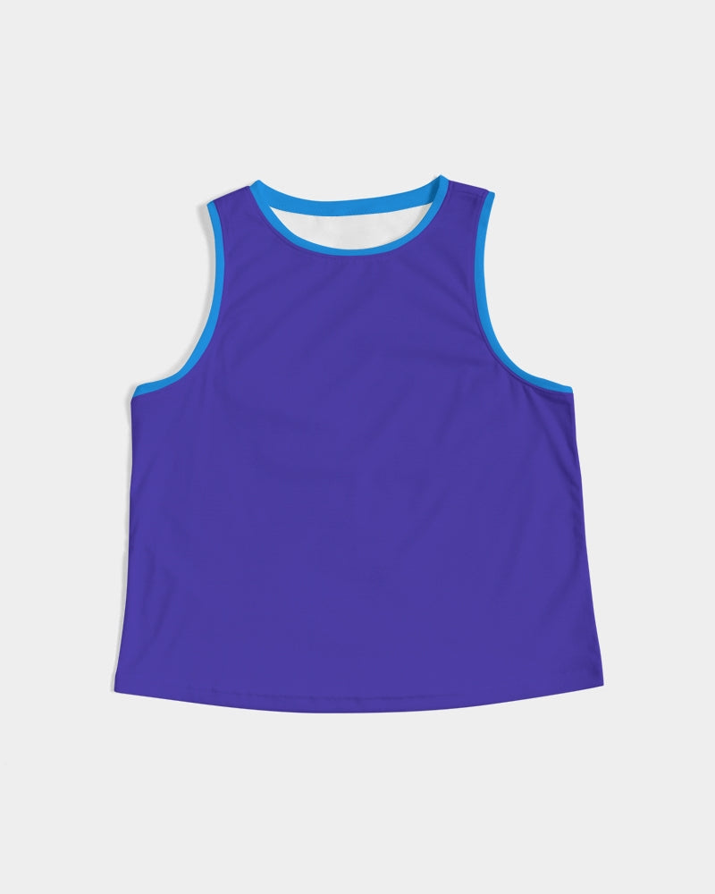 Blue Turqu Ladies Cropped Tank