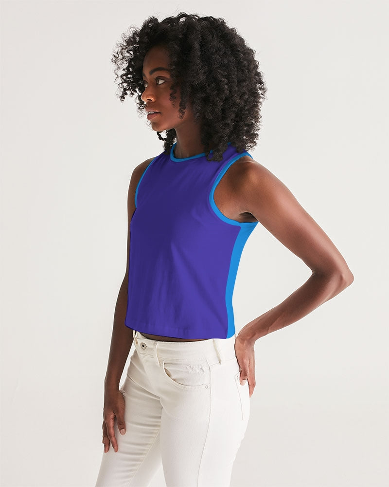 Blue Turqu Ladies Cropped Tank