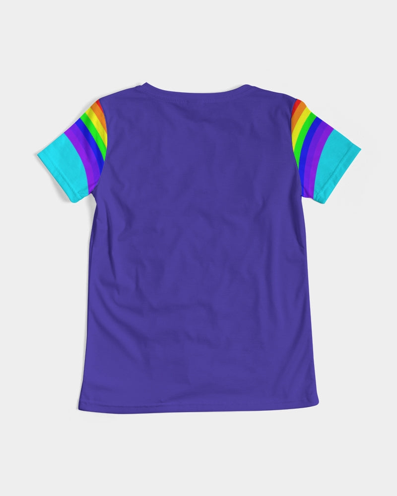 Rainbowbrite Aqua Ladies V-Neck Tee