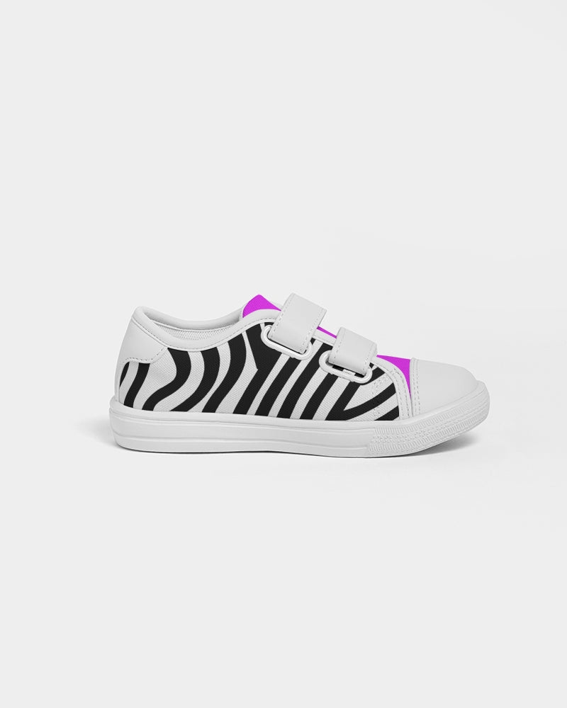 Zebra Hot Pink Girls Velcro Sneaker