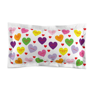 Sweet Tart Hearts King Microfiber Pillow Sham