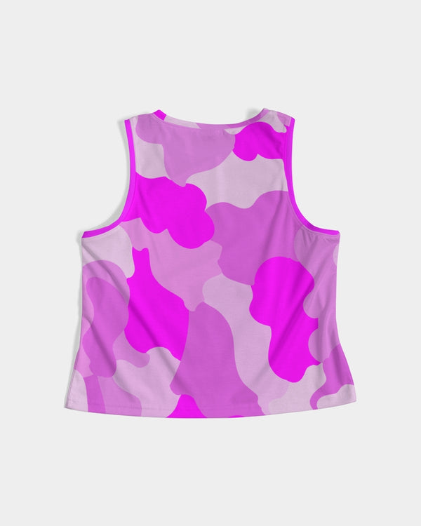 Pink Fusion Ladies Cropped Tank