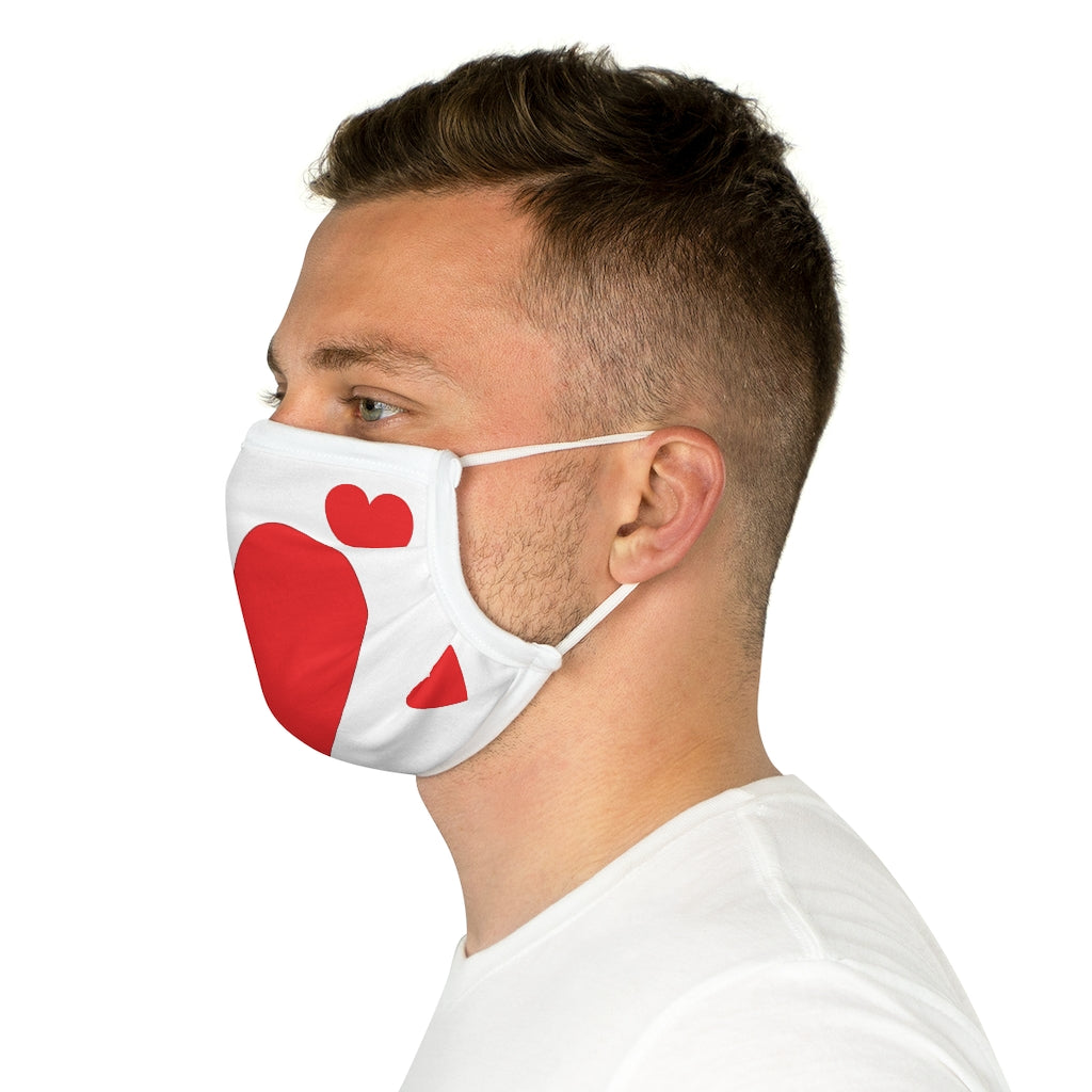 Valentine's Red Hearts Cotton Face Mask