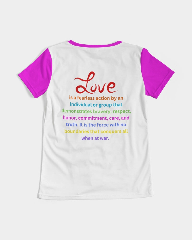 LOVE IS Ladies V-Neck Tee