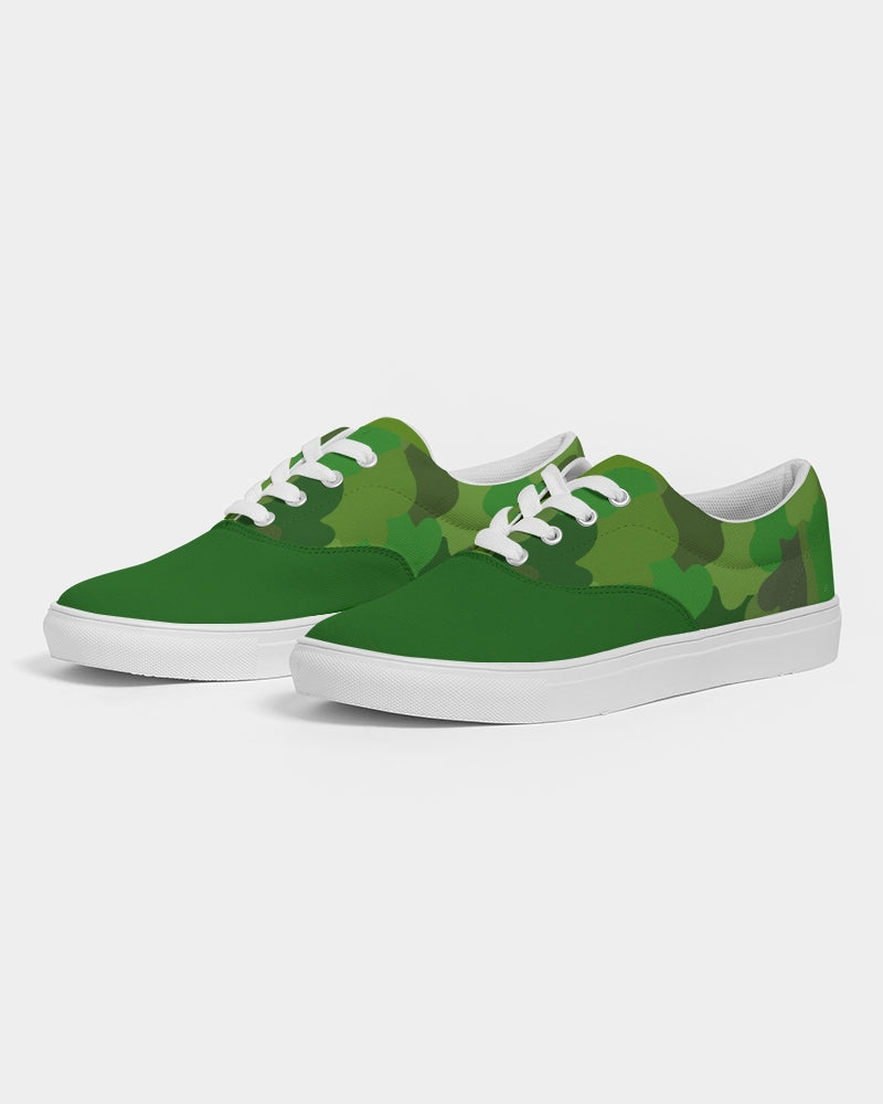 Green Fusion Ladies Lace Up Canvas Shoe