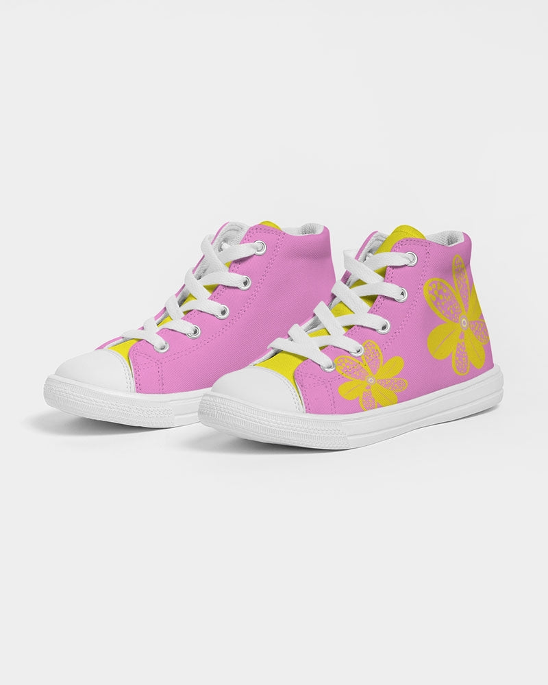 Sunflower Pink Girls High top Canvas Shoe