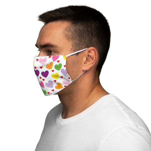 Sweet Tart Hearts Snug-Fit Polyester Face Mask