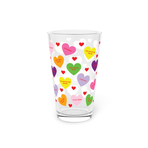 Valentine's Sweet Tart Hearts Pint Glass, 16oz