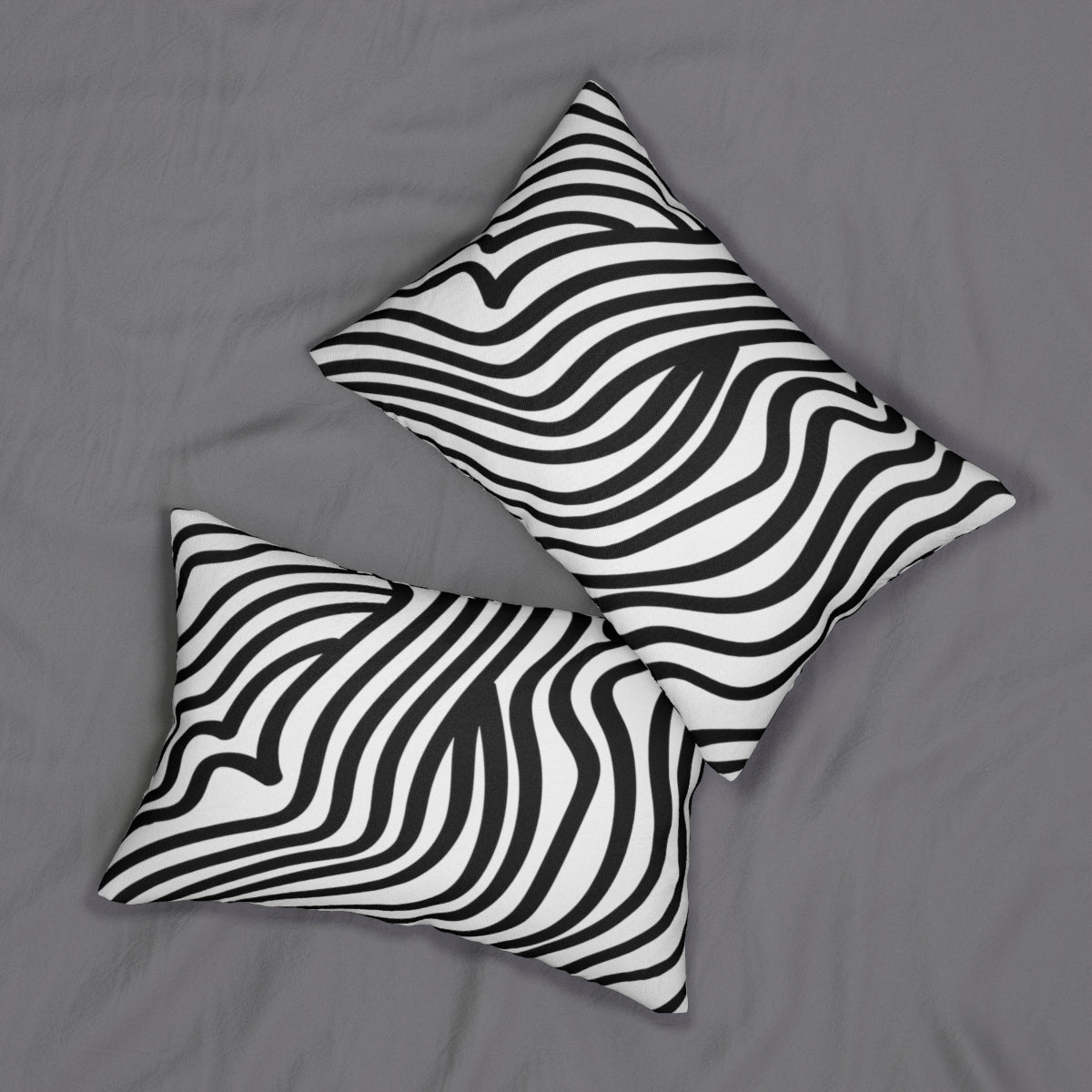 Zebra Print Spun Polyester Lumbar Pillow