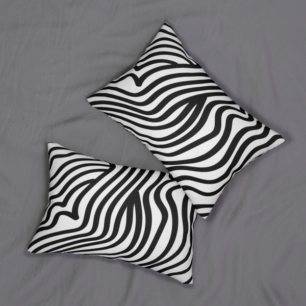 Zebra Print Spun Polyester Lumbar Pillow