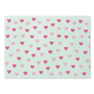 Pink Hearts Cutting Board