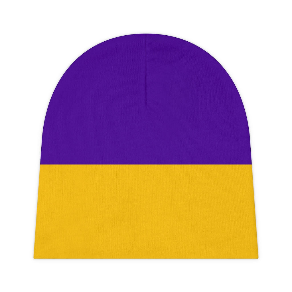 Purple and Gold Baby Beanie