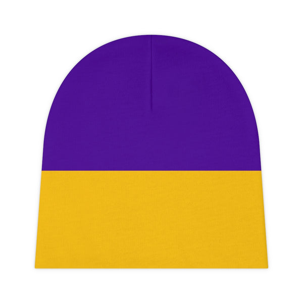 Purple and Gold Baby Beanie