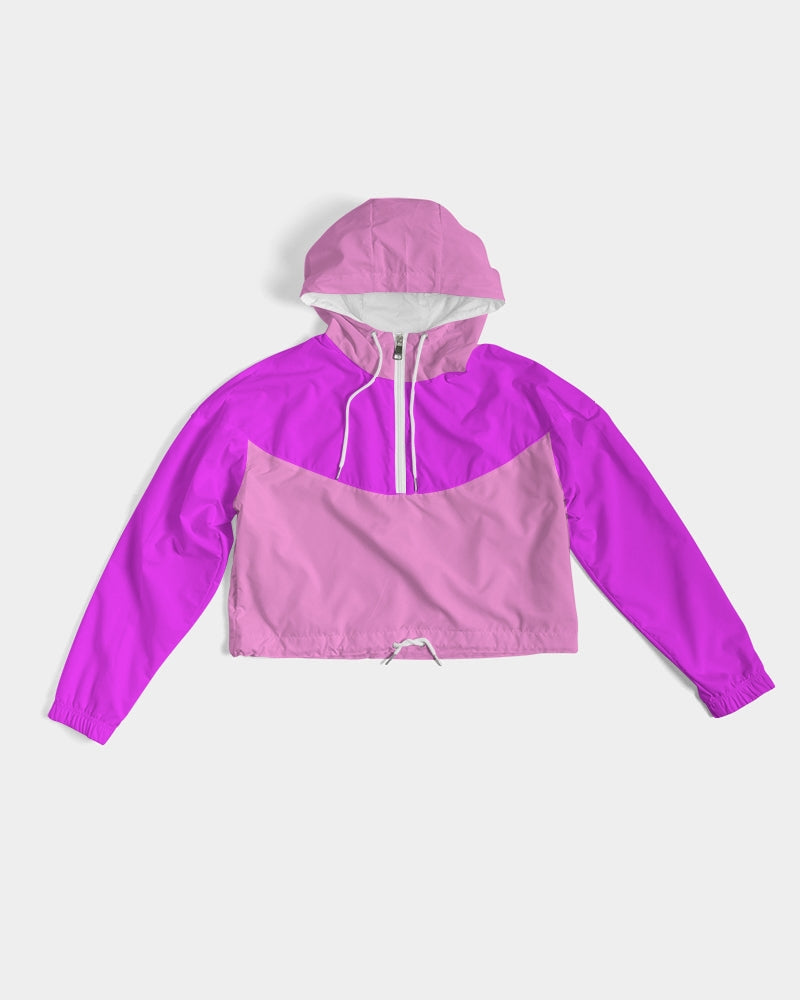 Pink Pink Ladies Cropped Windbreaker