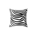 Faux Suede Zebra Print Square Pillow