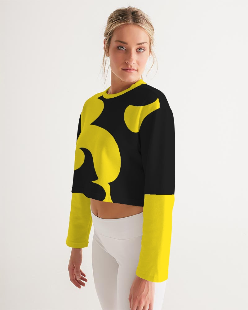 Bumble Bee Ladies Cropped Long Sleeve Sweatshirt