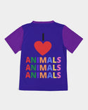 I LOVE ANIMALS Blue Boys T-Shirt