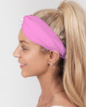 Pink Hearts Twist Knot Headband Set