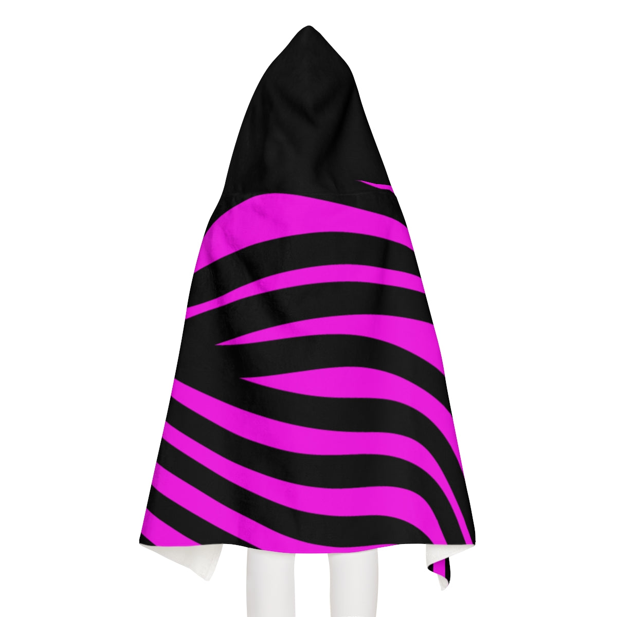 Zebra Pink Girls Hooded Towel