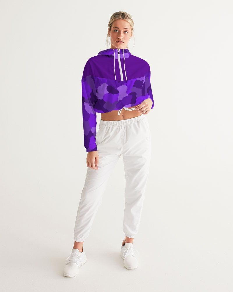 Purple Fusion Ladies Cropped Windbreaker