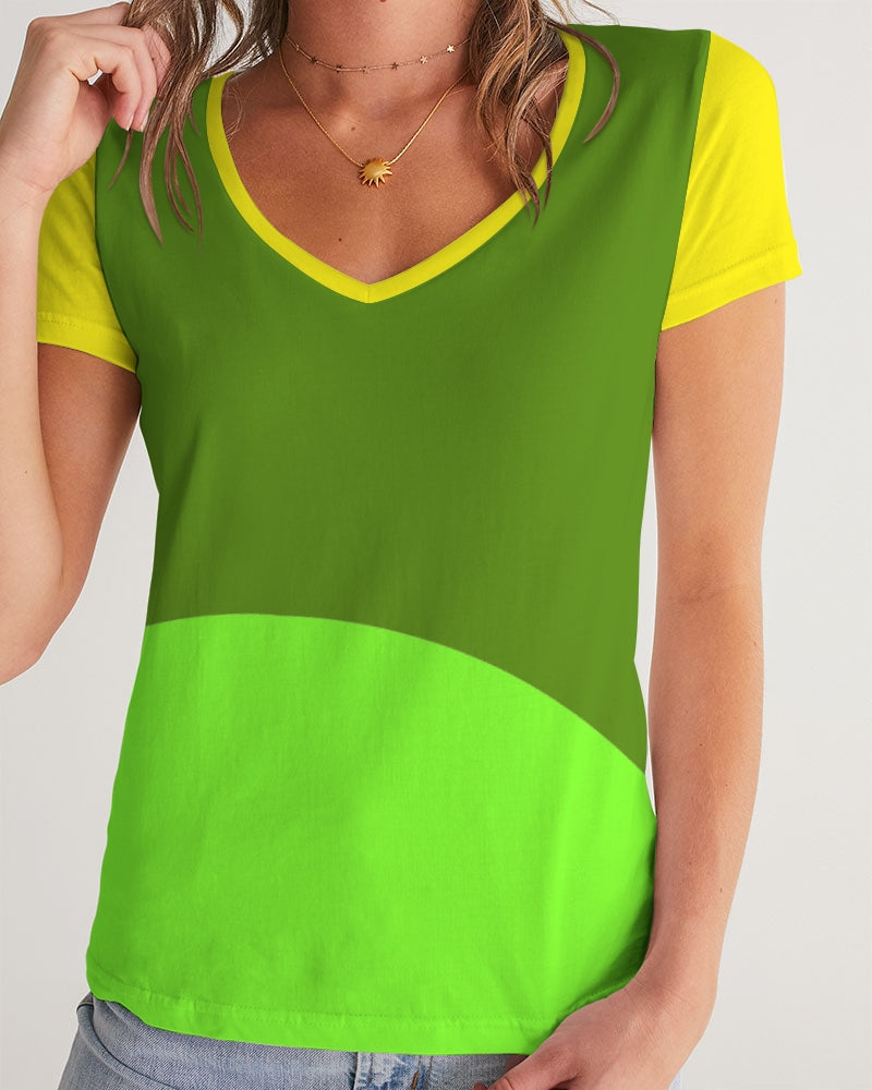 Lemon Lime Ladies V-Neck Tee