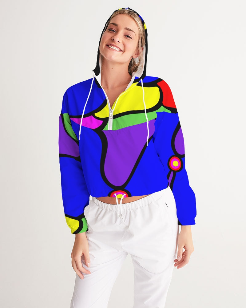 Tibetan Apple Ladies Cropped Windbreaker