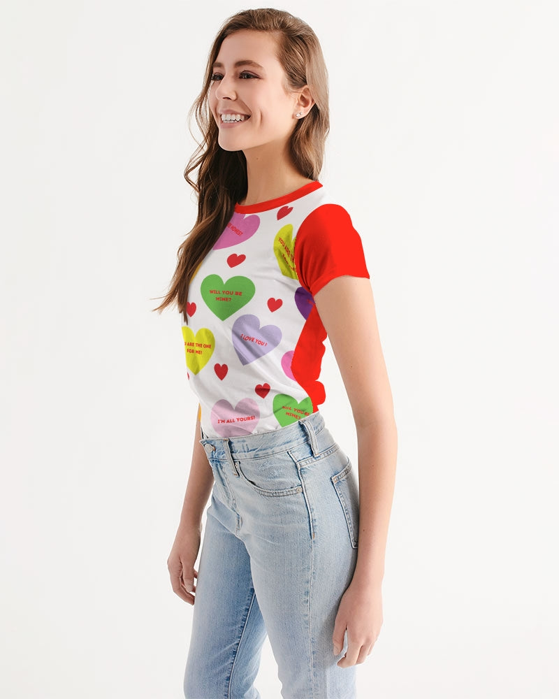 Sweet Tart Hearts Ladies Tee