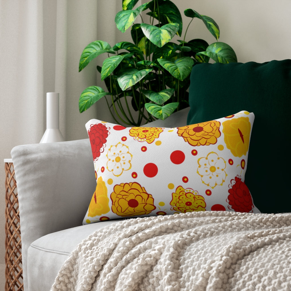 Sunshine Bouquet Spun Polyester Lumbar Pillow