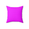 Zebra Hot Pink Faux Suede Square Pillow
