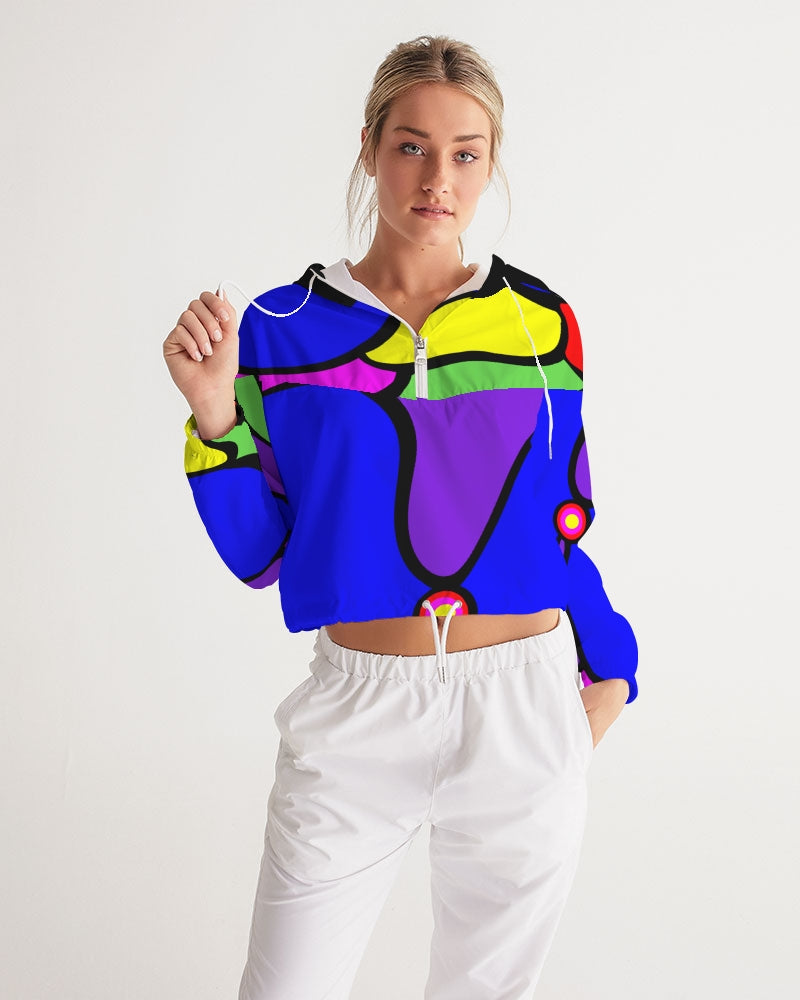 Tibetan Apple Ladies Cropped Windbreaker