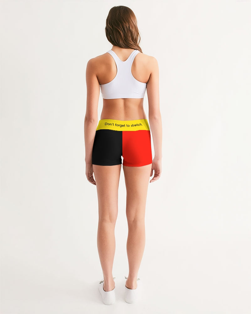 Don't Forget To Stretch Ladies Mid-Rise Yoga Shorts