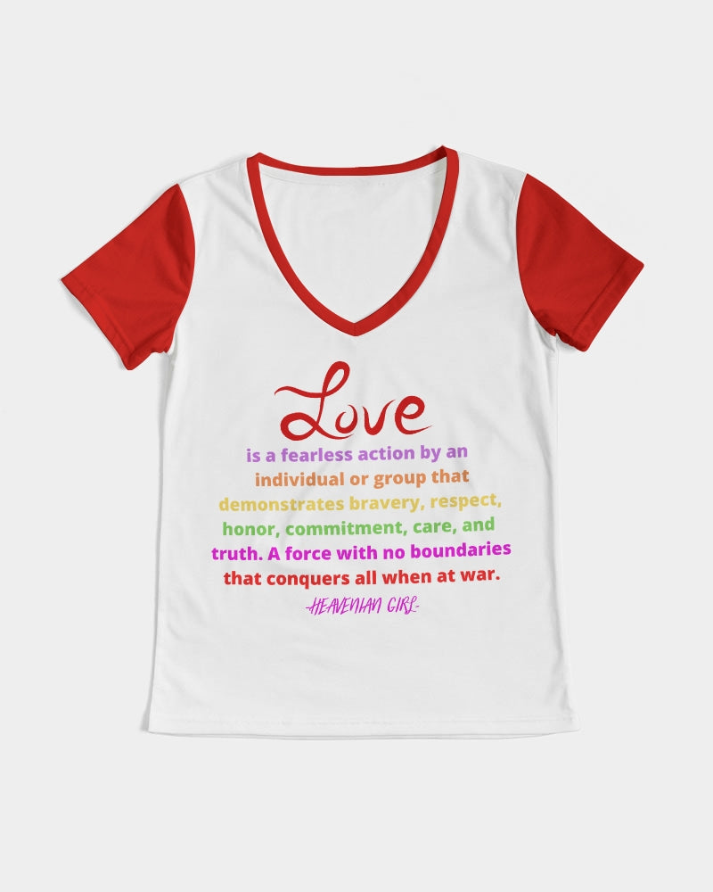 LOVE IS Ladies V-Neck Tee