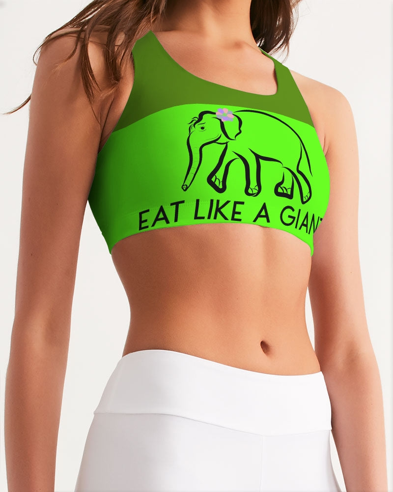 Eat Like A Giant Ladies Seamless Sports Bra