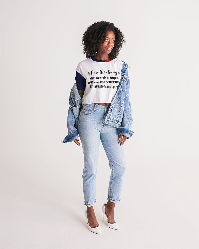 Unity and Freedom Ladies Lounge Cropped Tee