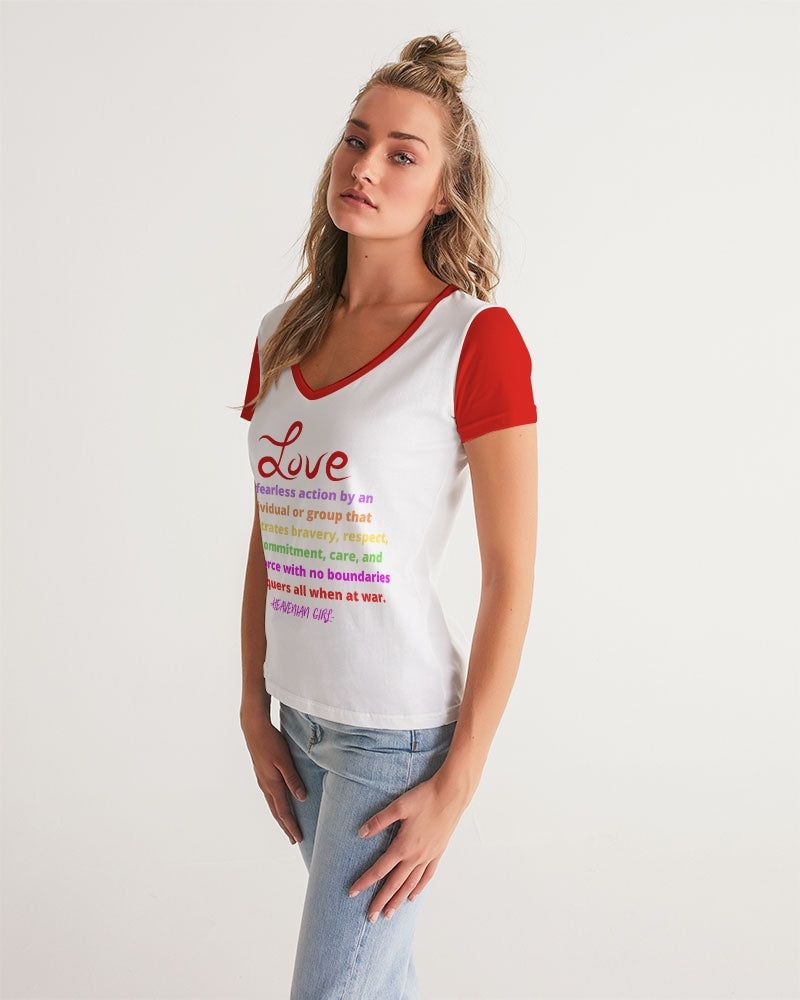 LOVE IS Ladies V-Neck Tee