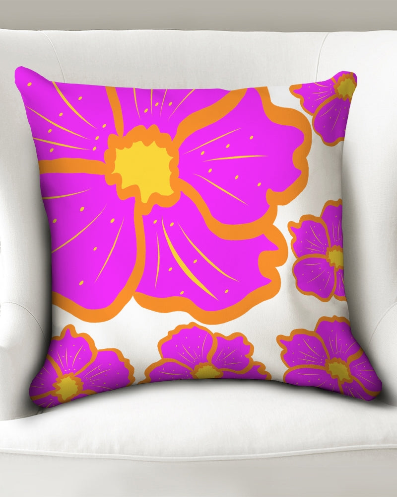 Cali Flower 20x20 Throw Pillow Case