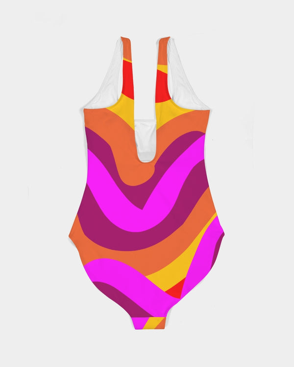 Bright Swirl Ladies One-Piece Swimsuit