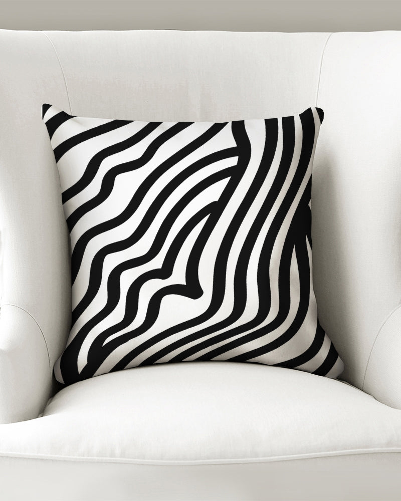 Zebra Print Throw Pillow Case (16"x16") - 0