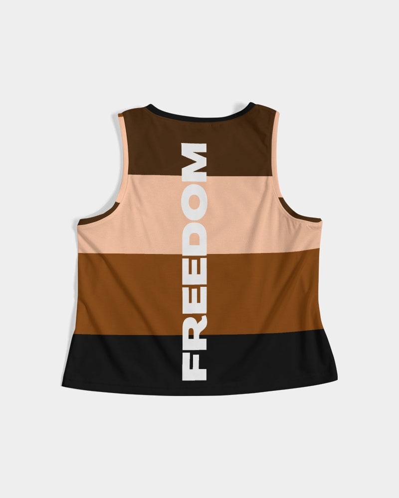 Unity and Freedom Hue Love Ladies Cropped Tank