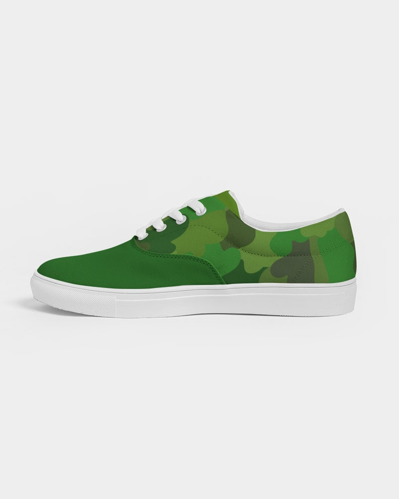 Green Fusion Ladies Lace Up Canvas Shoe