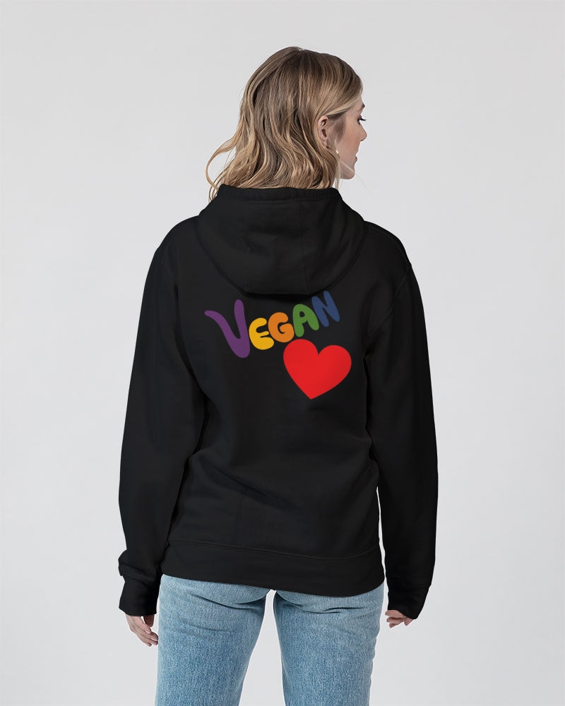 Vegan Heart Ladies Hoodie