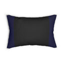 Cavalier Black and Blue Spun Polyester Lumbar Pillow