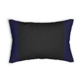 Cavalier Black and Blue Spun Polyester Lumbar Pillow